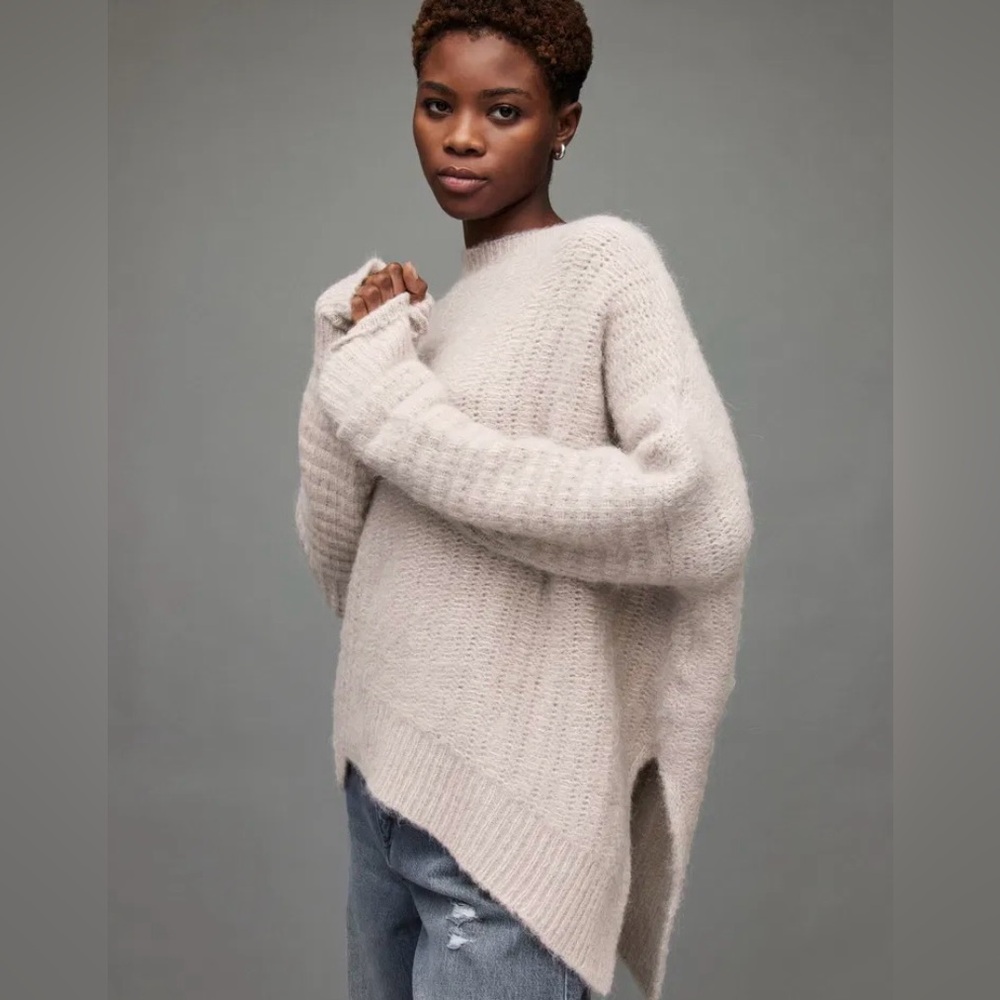 All Saints Selena Asymmetric Wool Blend Jumper! Size Small! Great condition! - Picture 13 of 13